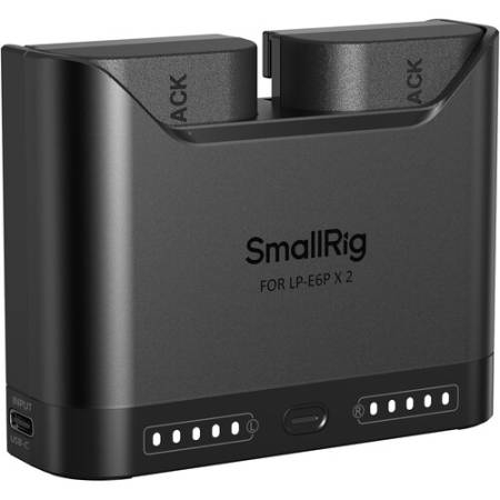 SmallRig 5485 - zestaw TURBO, dwukanałowa ładowarka, 2x akumulator Canon LP-E6P (USB-C PD 22.5W)
